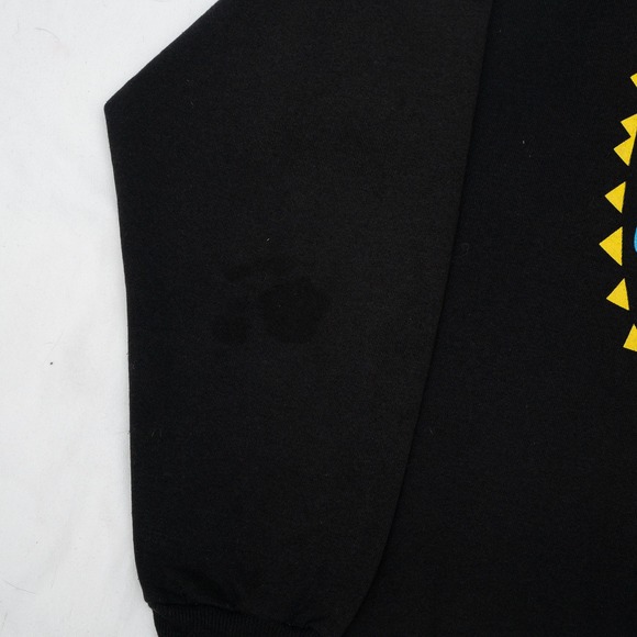 Vintage 1991 Susan Costello Sweatshirt XL Black Totem Pole Aztec Indian Pop Art - Picture 5 of 8